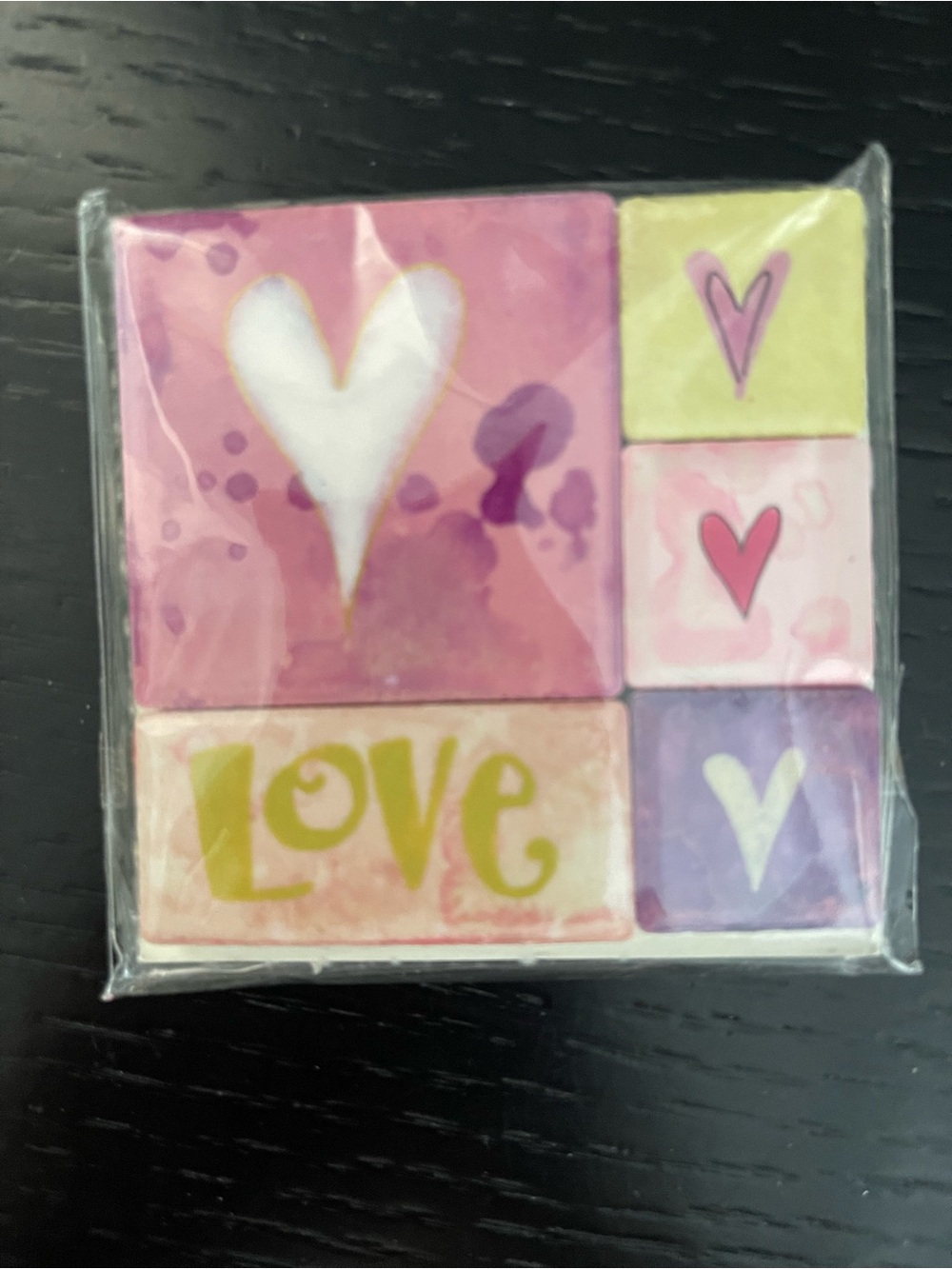 [5/$10] Love Heart Decorative Tile Magnets